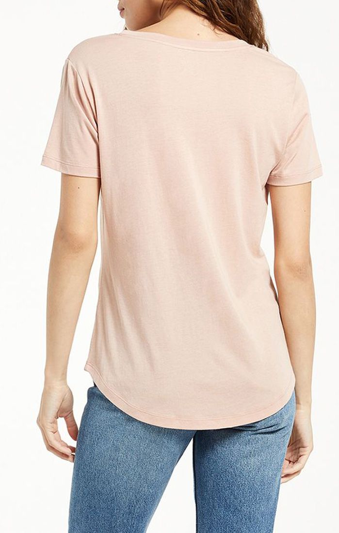 Woman's Kasey Modal V-Neck Tee In Fawn Zt211324