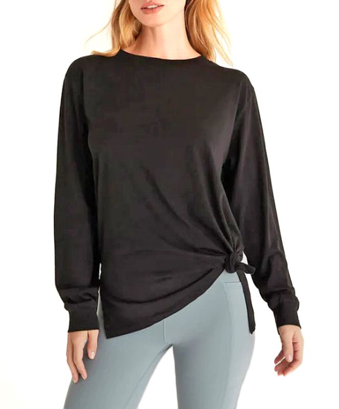 Cool Down Long Sleeve Top Activewear in Black