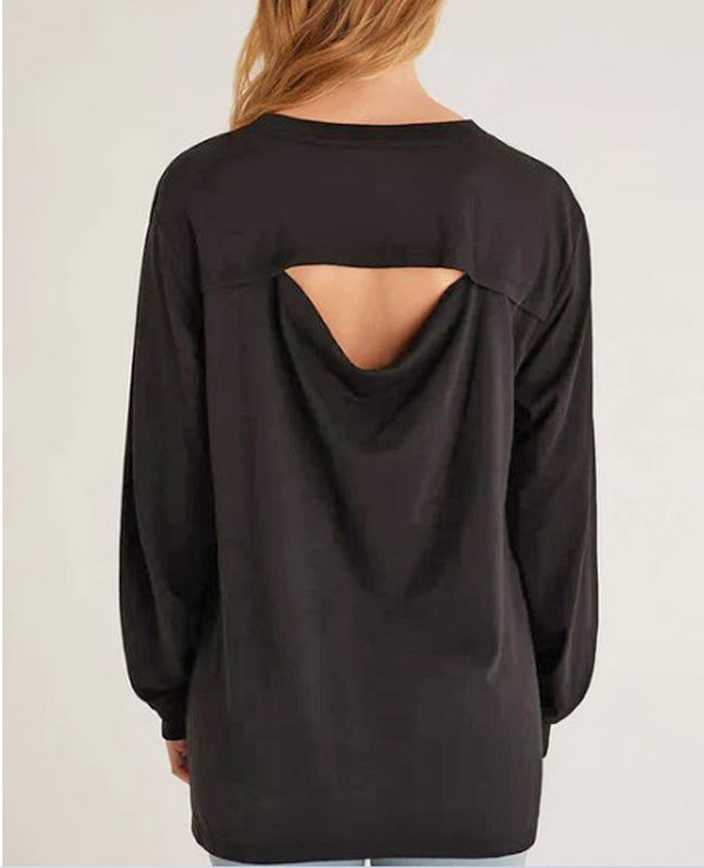 Cool Down Long Sleeve Top Activewear in Black