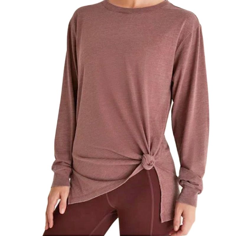 Cool Down Long Sleeve Top Activewear in Dark Cola