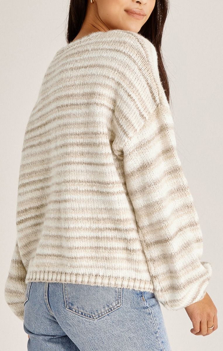 Piper Ombre Stripe Sweater In Oatmeal By Z Supply Zw214477