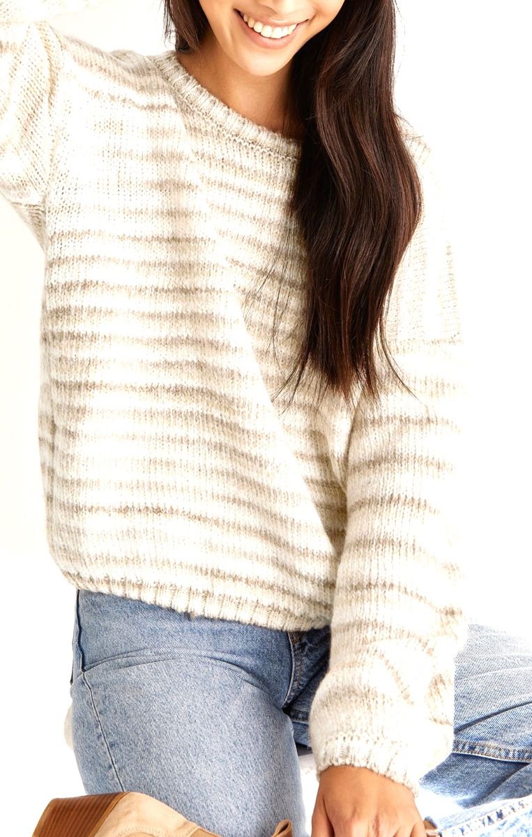 Piper Ombre Stripe Sweater In Oatmeal By Z Supply Zw214477