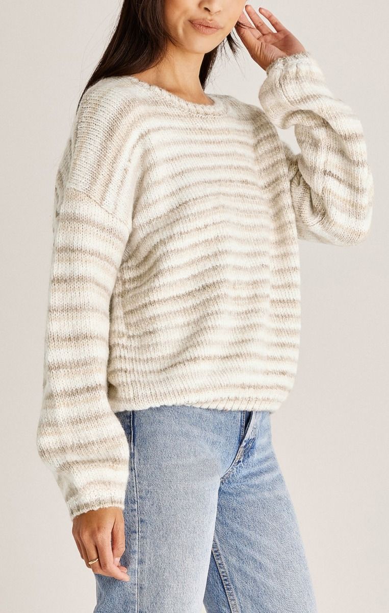 Piper Ombre Stripe Sweater In Oatmeal By Z Supply Zw214477