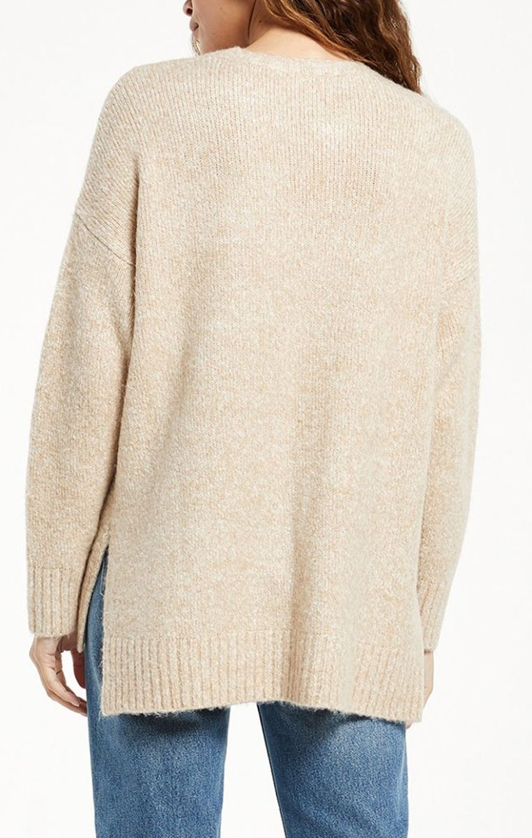 Airee Melange Sweater In Oatmeal By Z Supply Zw214478