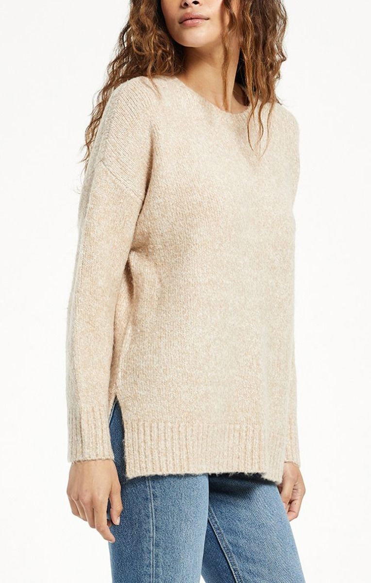 Airee Melange Sweater In Oatmeal By Z Supply Zw214478