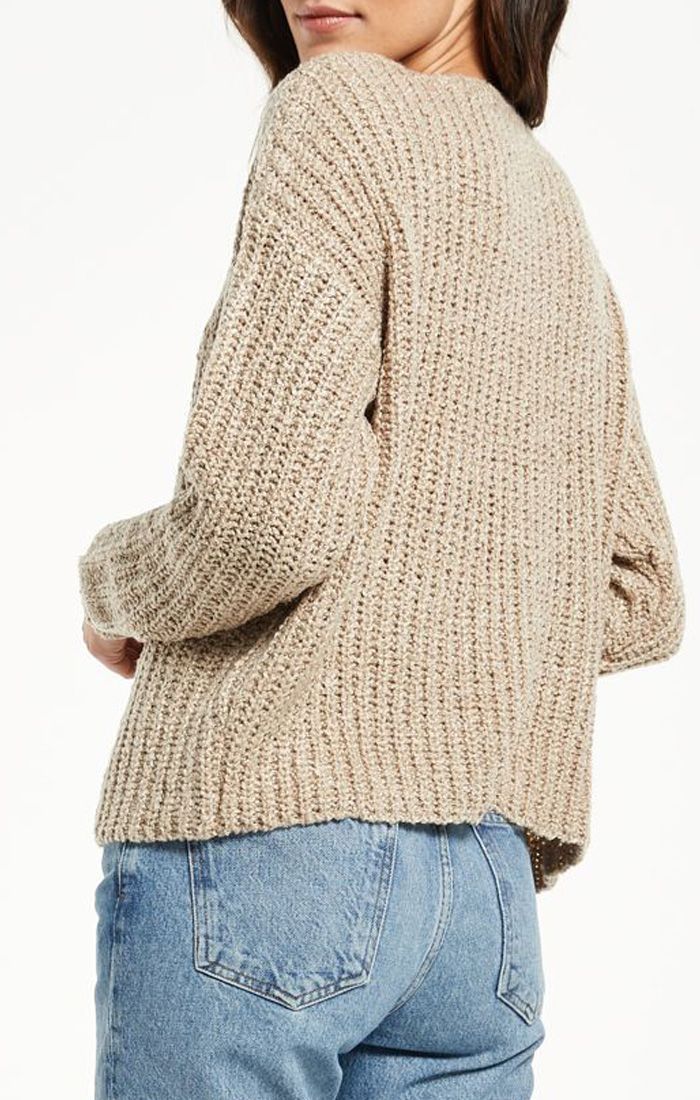 Woman's Camden Crew Neck Sweater In Camel  Zw214483