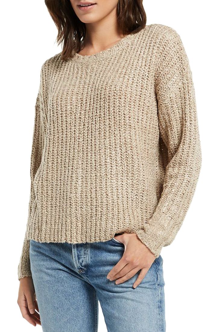 Woman's Camden Crew Neck Sweater In Camel  Zw214483