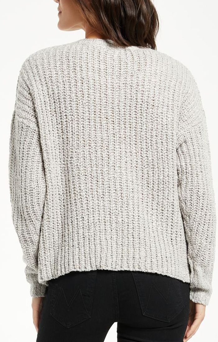 Woman's Camden Crew Neck Sweater In Heather Grey Zw214483