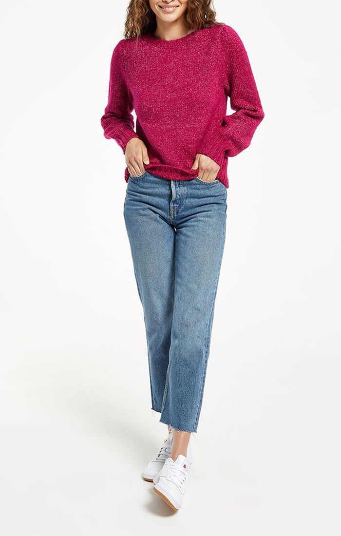 Annie Puff Sleeve Sweater In Jewel Pink By Z Supply Zw214526